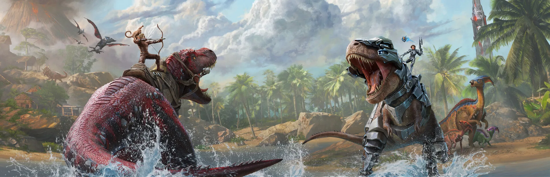 Criaturas y dinosaurios domados en ARK, precursor de la captura en juegos de supervivencia