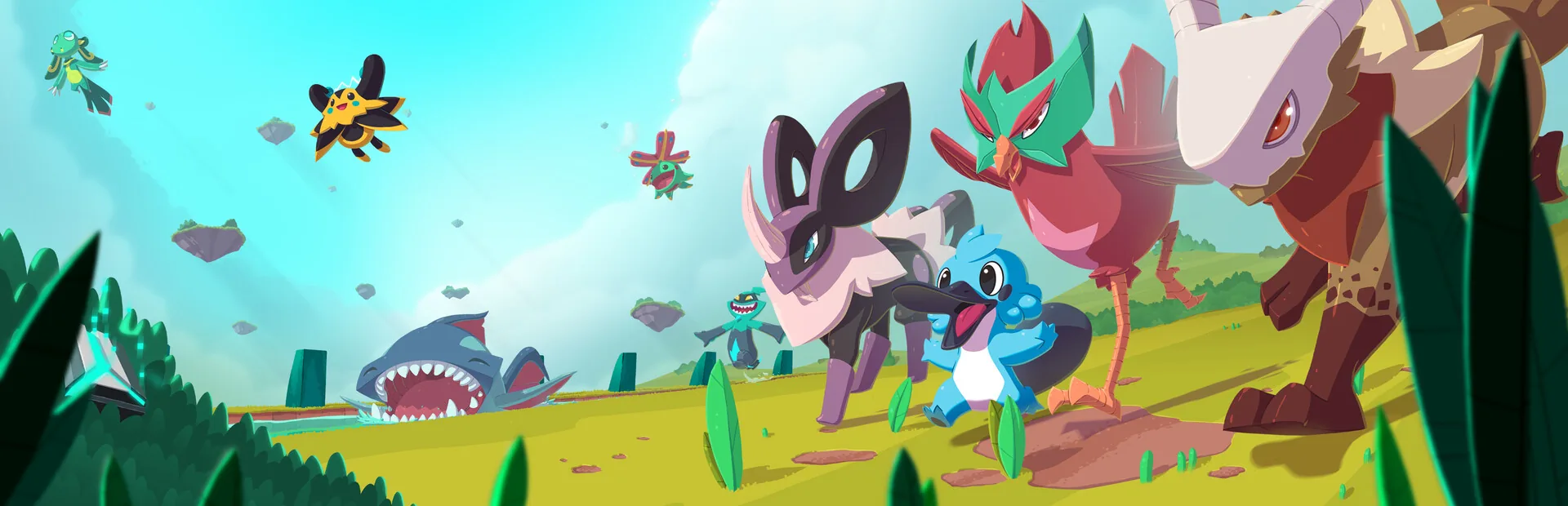 Criaturas Temtem en un mundo compartido, ejemplo de creature collector con formato MMO